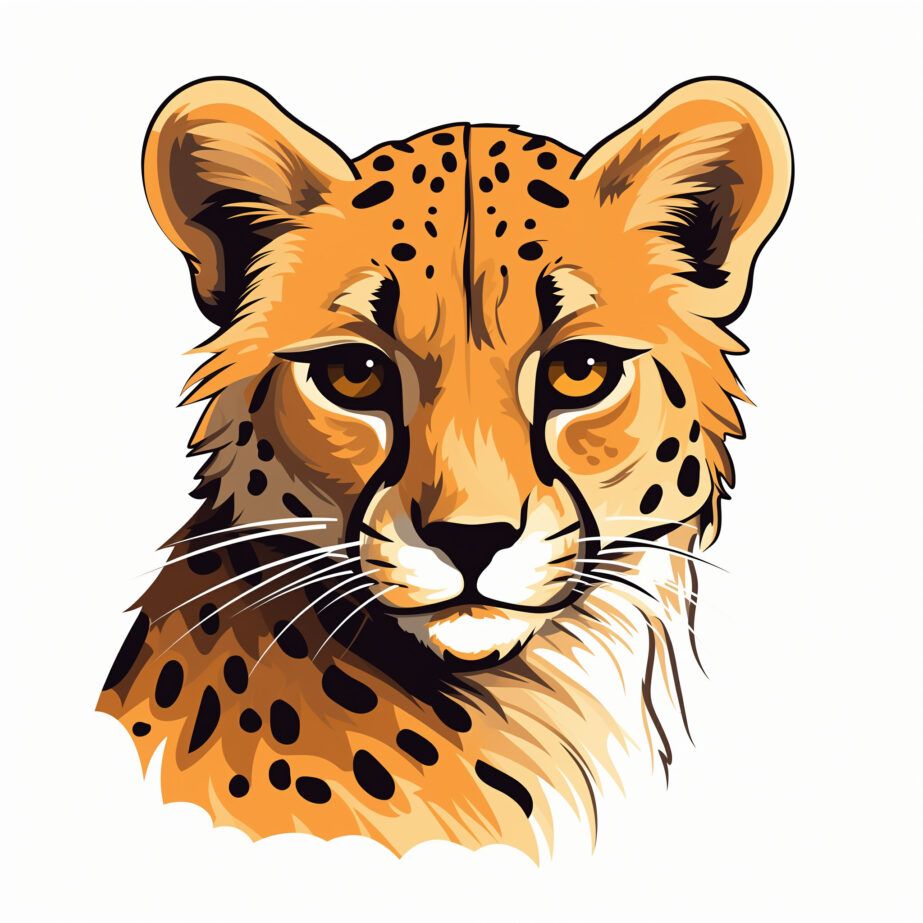 Cheetah Face Coloring Page 2