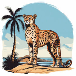 Gepard Bilder zu Drucken und Farbe Färbung Seite - Ursprüngliches Bild