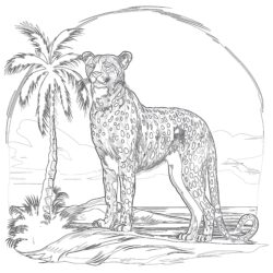 Gepard Bilder zu Drucken und Farbe Färbung Seite - Druckbare Ausmalbilder