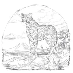 Cheetah Printable Pictures - Printable Coloring page