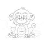 Chimpanzee Coloring Page