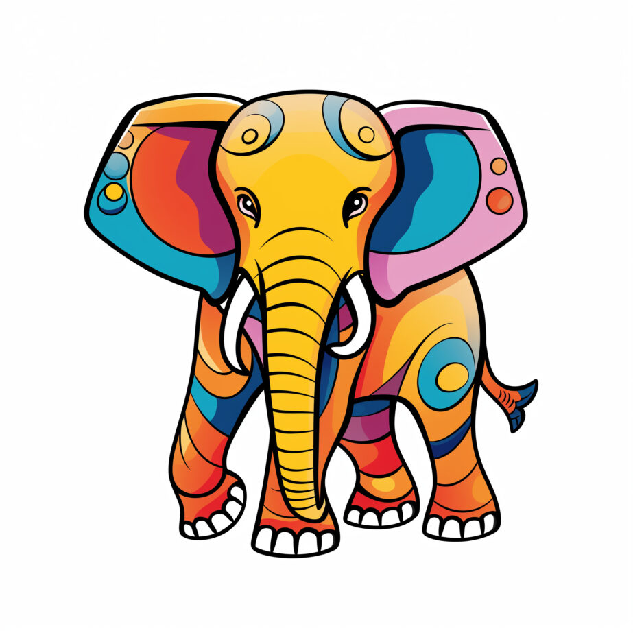 Coloriage D’un éléphant Page à Сolorier 2