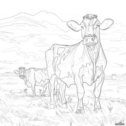 Pages à Colorier Sur Les Vaches Page à colorier - Page de coloriage imprimable