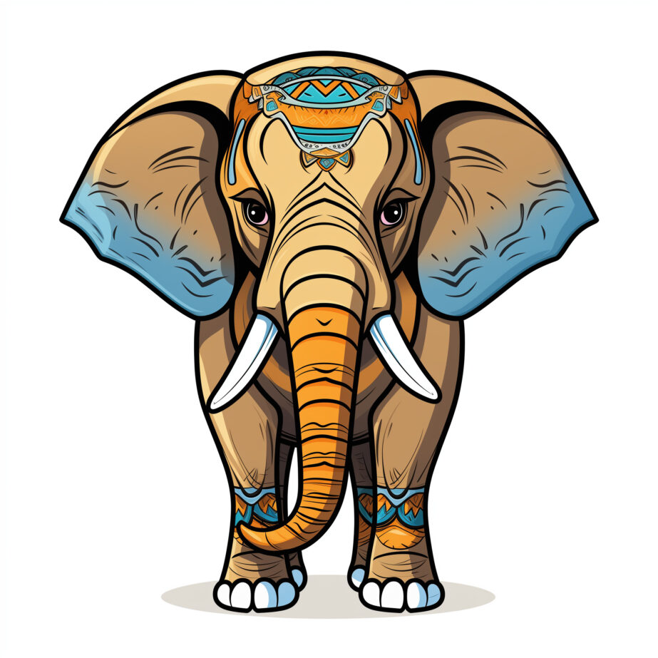 Coloring Elephant Pages 2