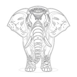 Pages à Colorier Sur les éléphants Page à Colorier - Page de coloriage imprimable
