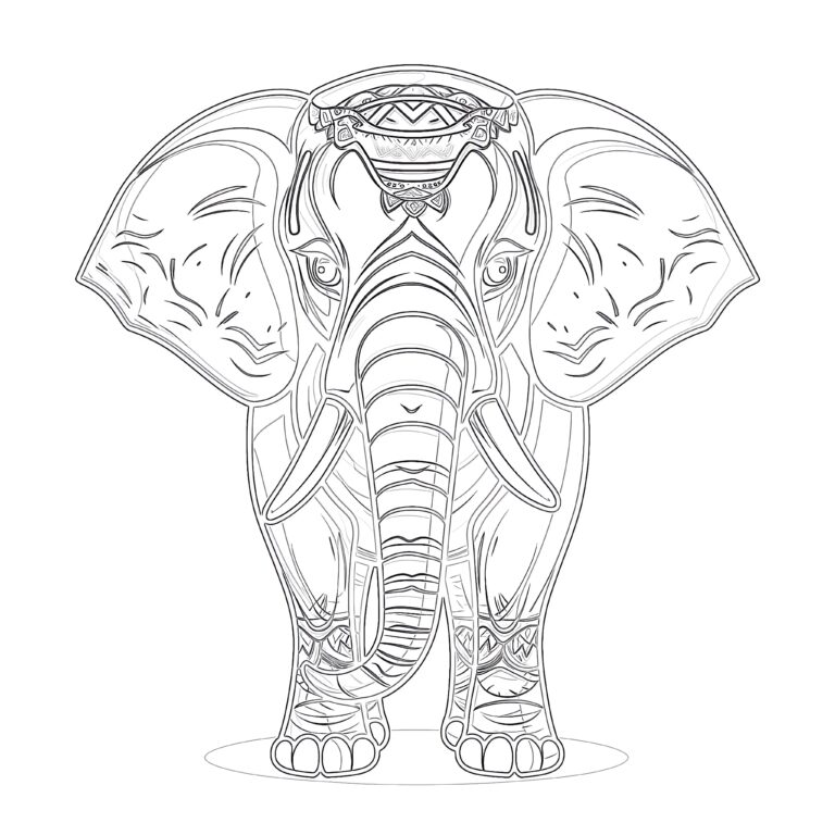 Coloring Pages Elephant Printable Coloring Pages Mimi Panda