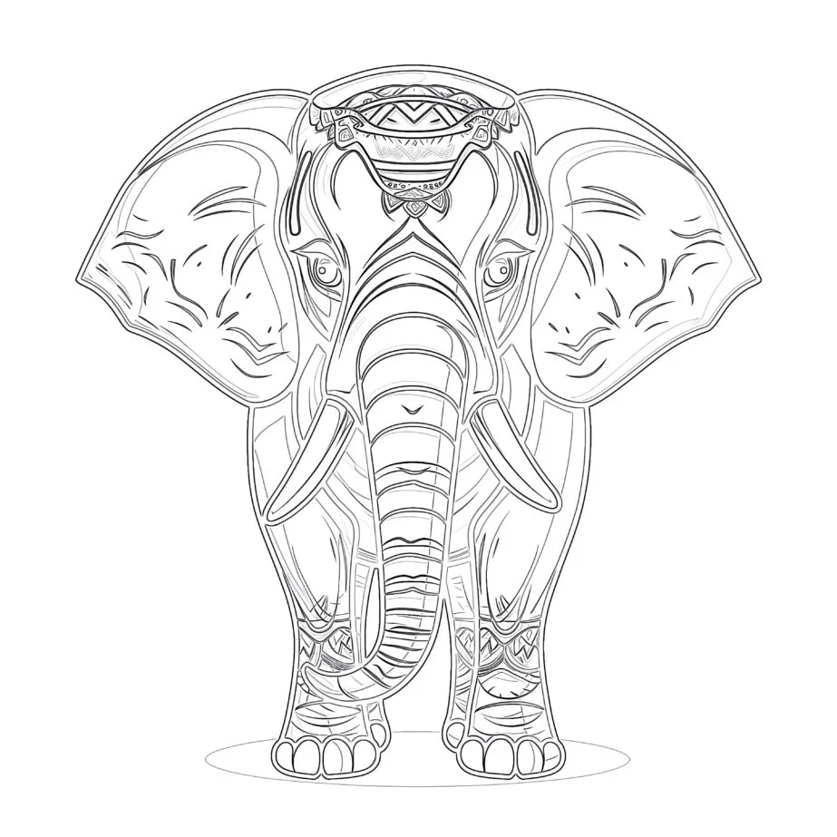 Coloring Elephant Pages