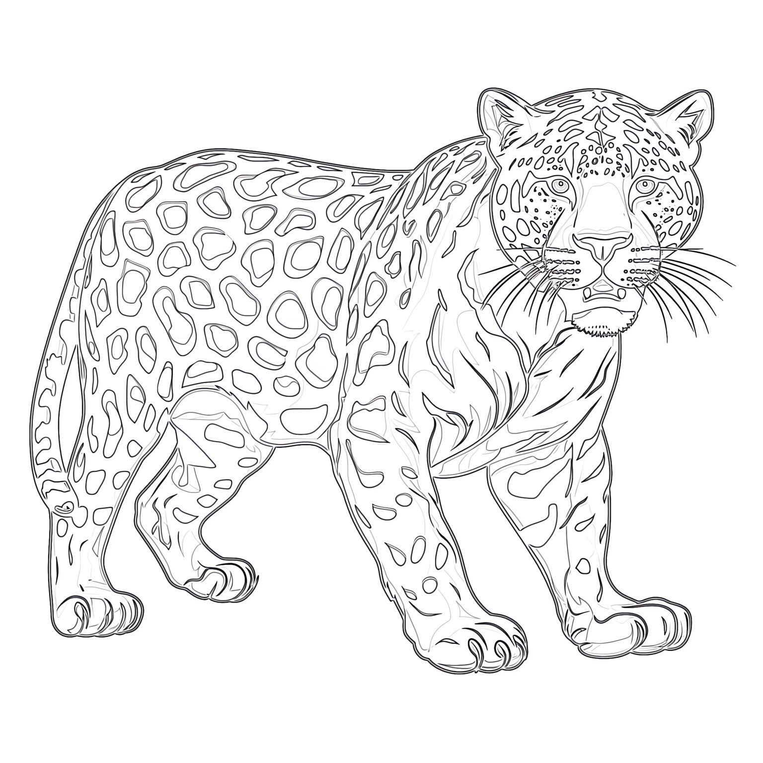 Coloring Jaguar | Coloring Pages Mimi Panda