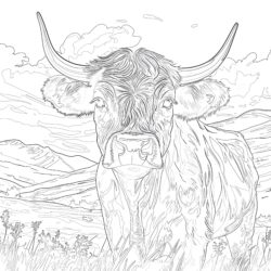 Coloring Pictures Cow - Printable Coloring page