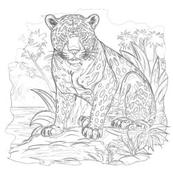 Coloring Pictures Of Jaguars - Printable Coloring page