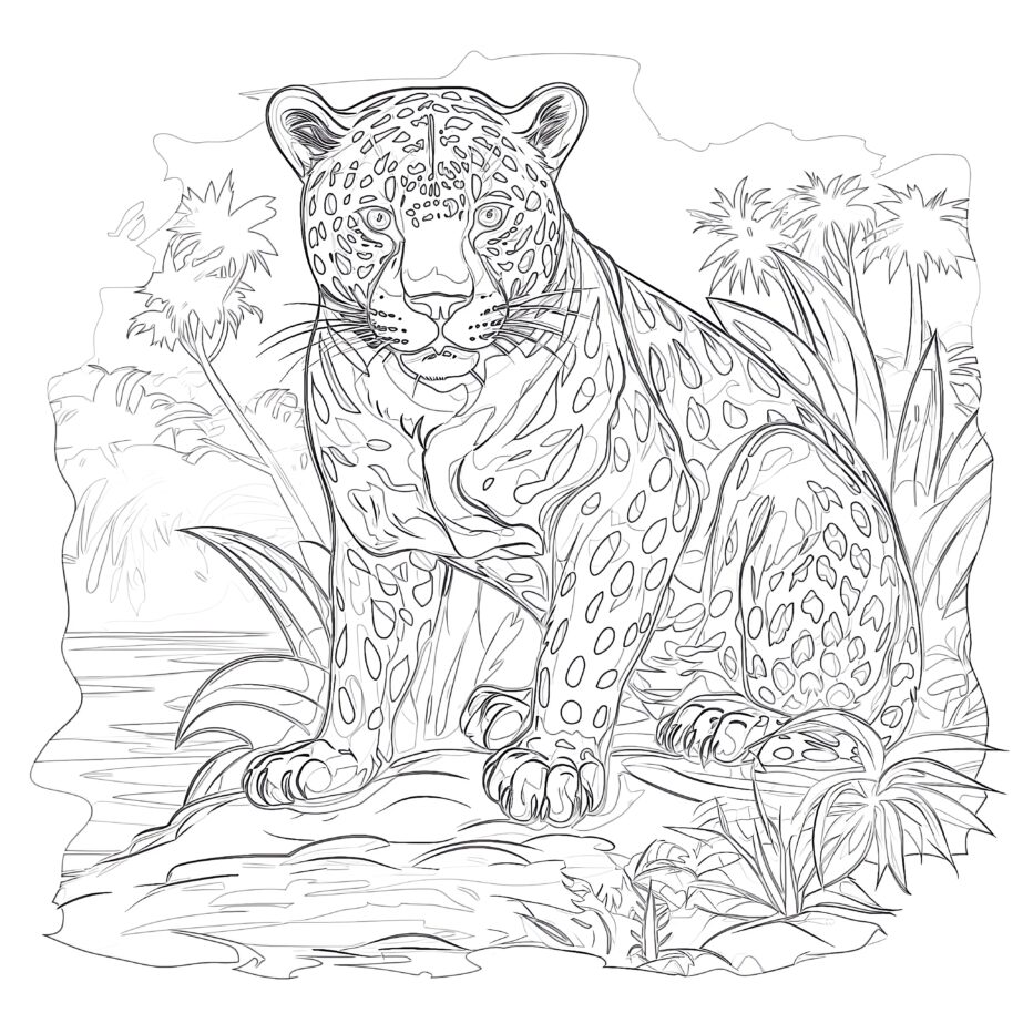 Kolorowanki Przedstawiające Jaguary Kolorowanka