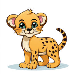Colouring Cheetah Coloring Page - Origin image