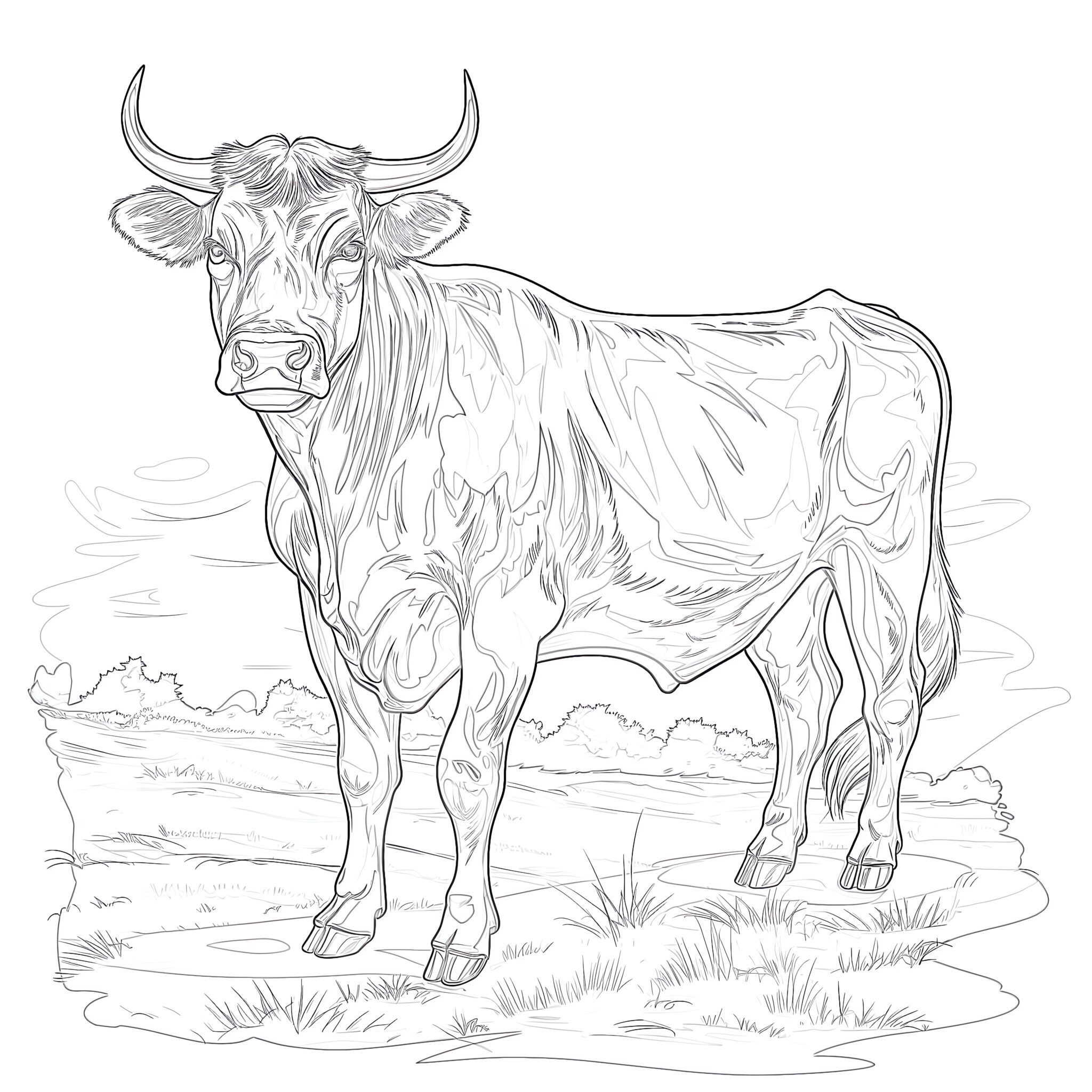 Colouring Cow Pictures | Coloring Pages Mimi Panda