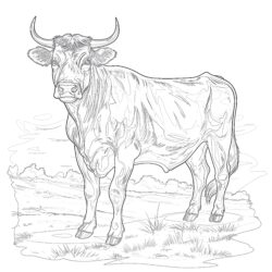 Colouring Cow Pictures - Printable Coloring page