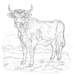 Colouring Cow Pictures - Printable Coloring page