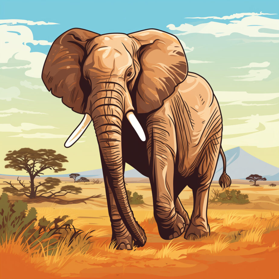 Coloriage de L’éléphant Page à Colorier 2