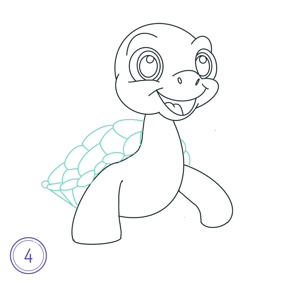 Comment Dessiner Une Tortue Étape 4