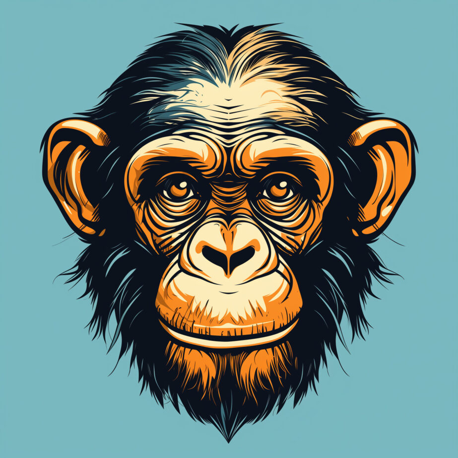 Página Para Colorear De Chimpancé Común 2
