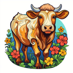 Cow Coloring Page - Origin image
