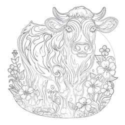 Vache à Colorier - Page de coloriage imprimable