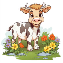 Vache à Colorier Page à Colorier - Image d'origine