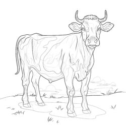 Dibujos Para Colorear de Vaca Página Para Colorear - Página para colorear