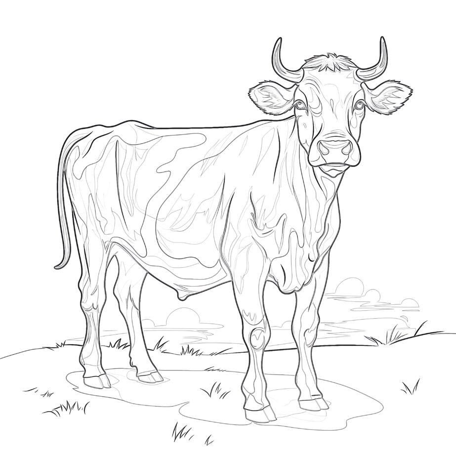 Dibujos Para Colorear de Vaca Página Para Colorear