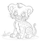 Cute Cheetah Coloring Pages