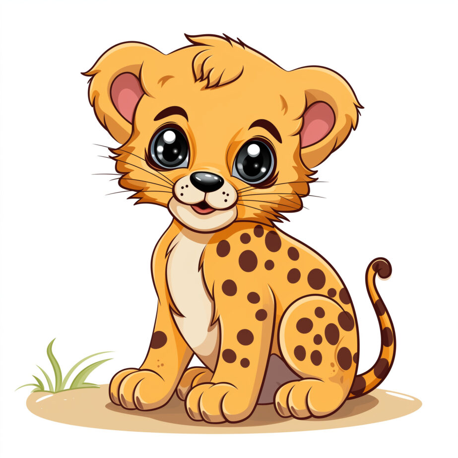 Cute Cheetah Coloring Pages 2