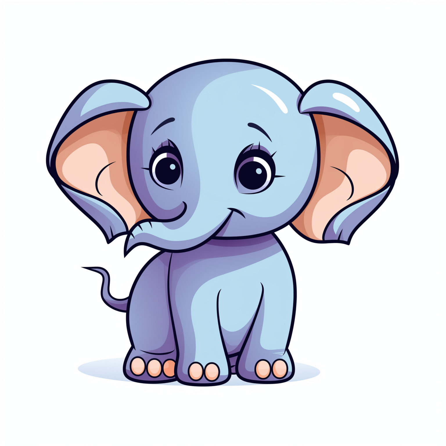 Cute Coloring Pages Of Elephants | Coloring Pages Mimi Panda