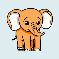 Elefante Lindo Página Para Colorear - Imagen de origen