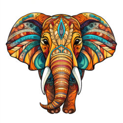Elephant Coloring Book Page - Origin image