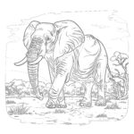 Elephant Coloring Book Pages