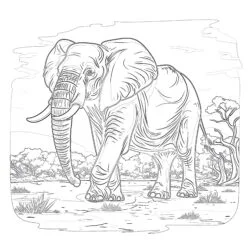 Elephant Coloring Book Pages - Printable Coloring page