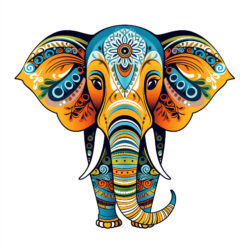 Page de Coloriage éléphant Imprimable - Image d'origine
