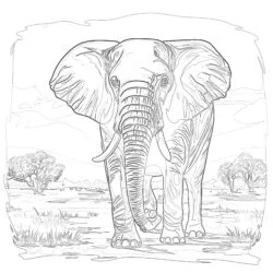Elephant Coloring Pictures To Print - Printable Coloring page