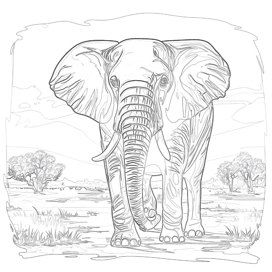 Elephant Coloring Pictures To Print Page de Coloriage