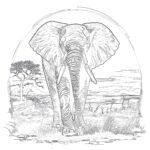 Images D’éléphants à Colorier Page à Colorier