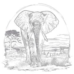 Imágenes de Elefantes Para Colorear Página Para Colorear - Página para colorear