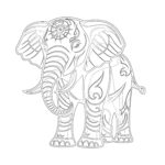 Elephant Pictures To Color Printable