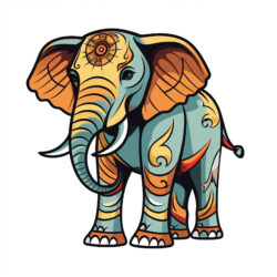 Images D'éléphants à Colorier Page à Colorier - Image d'origine