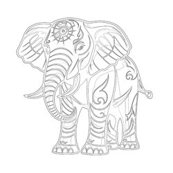Dibujos de Elefantes Para Colorear Página Para Colorear - Página para colorear
