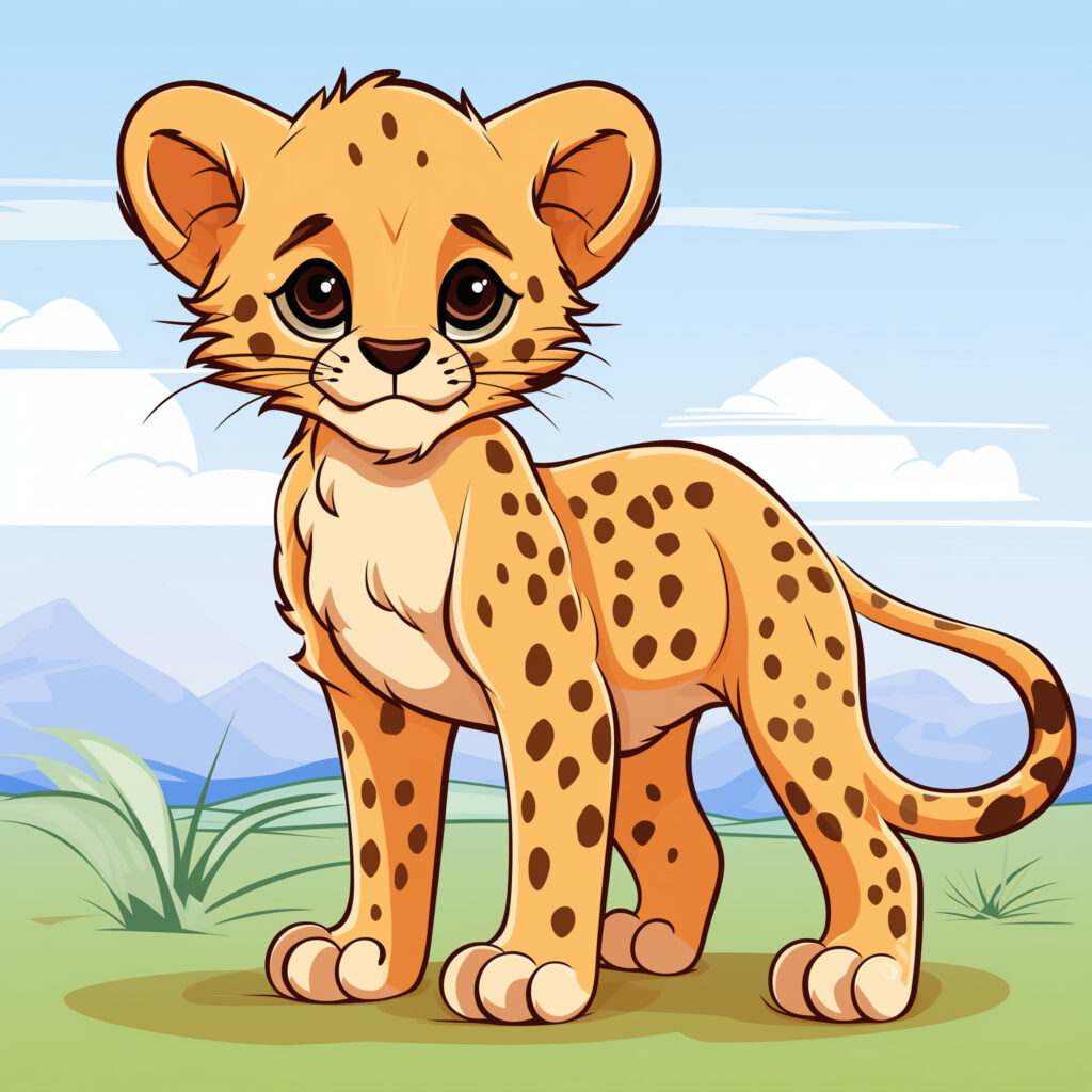 Cheetah Coloring Pages Free | Coloring Pages Mimi Panda