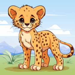 Free Printable Cheetah Coloring Pages - Origin image