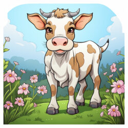 Lustige Kuh-Malvorlagen - Ursprüngliches Bild