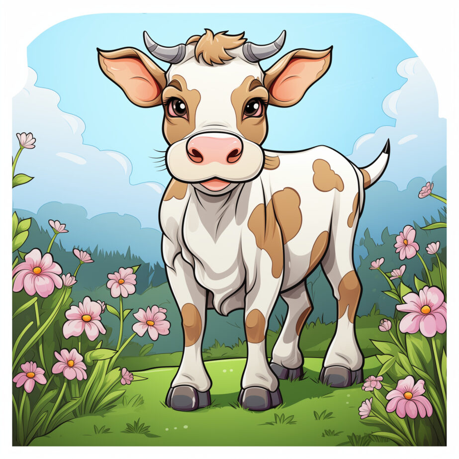 Funny Cow Coloring Pages 2