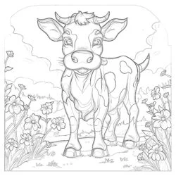 Funny Cow Coloring Pages - Printable Coloring page