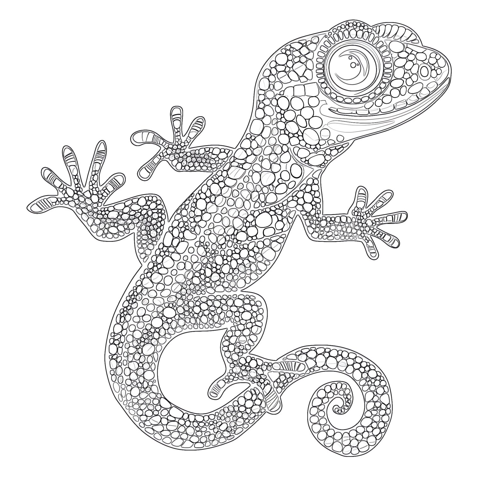 Gecko Coloring | Coloring Pages Mimi Panda