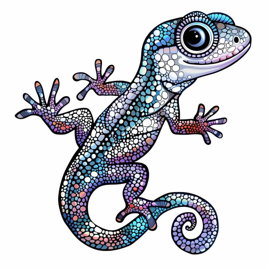 Page de Coloriage Sur Les Geckos 2