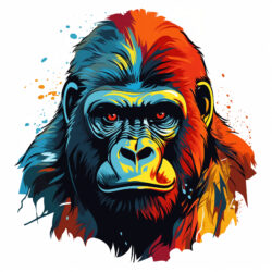Gorilla Färbung Seite - Ursprüngliches Bild
